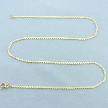Italian 18 Inch S-link Serpentine Chain Necklace In 14k Yellow Gold