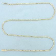 Italian 20 Inch Rope Link Chain Necklace In 14k Yellow Gold