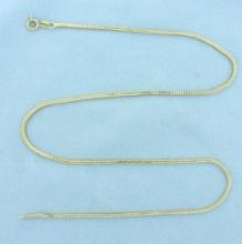 Italian 18 Inch Foxtail Link Chain Necklace In 14k Yellow Gold