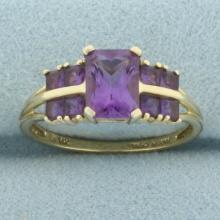 Amethyst Ring In 14k Yellow Gold
