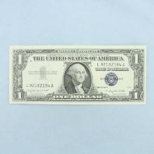 1957 $1 Crisp Uncirculated Silver Certificate Blue Seal Bill