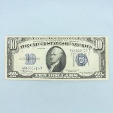 1934 $10 Uncirculated Blue Note Bill