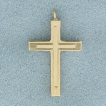 Cross Pendant Or Charm In 10k Yellow Gold
