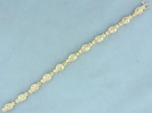 Baguette Diamond Tennis Bracelet In 14k Yellow Gold