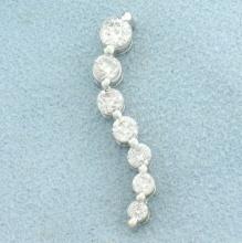 Diamond Journey Pendant In 14k White Gold