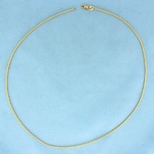 18 Inch Snake Link Chain Necklace In 14k Yellow Gold