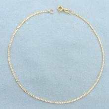 Boston Link Anklet In 14k Yellow Gold