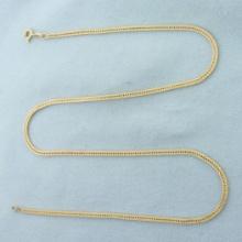 17 Inch Foxtail Link Chain Necklace In 14k Yellow Gold