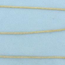 18 Inch Ball Bead Chain Link Necklace In 14k Yellow Gold
