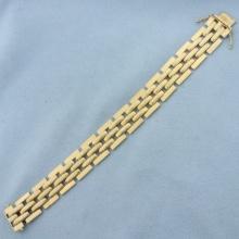 Tank Track Bracelet In 14k Yellow Gold