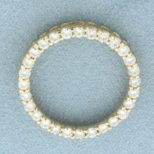 Diamond Circle Pendant In 14k Yellow Gold