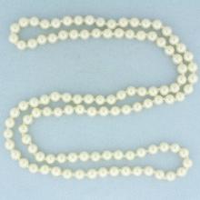 29 Inch Cultured Akoya Pearl Strand Necklace