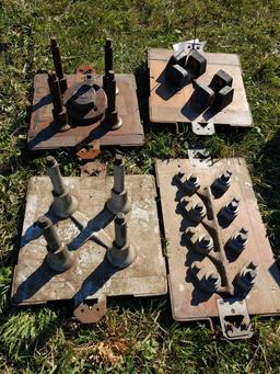 Lot of 4 Frick wooden foundry molds