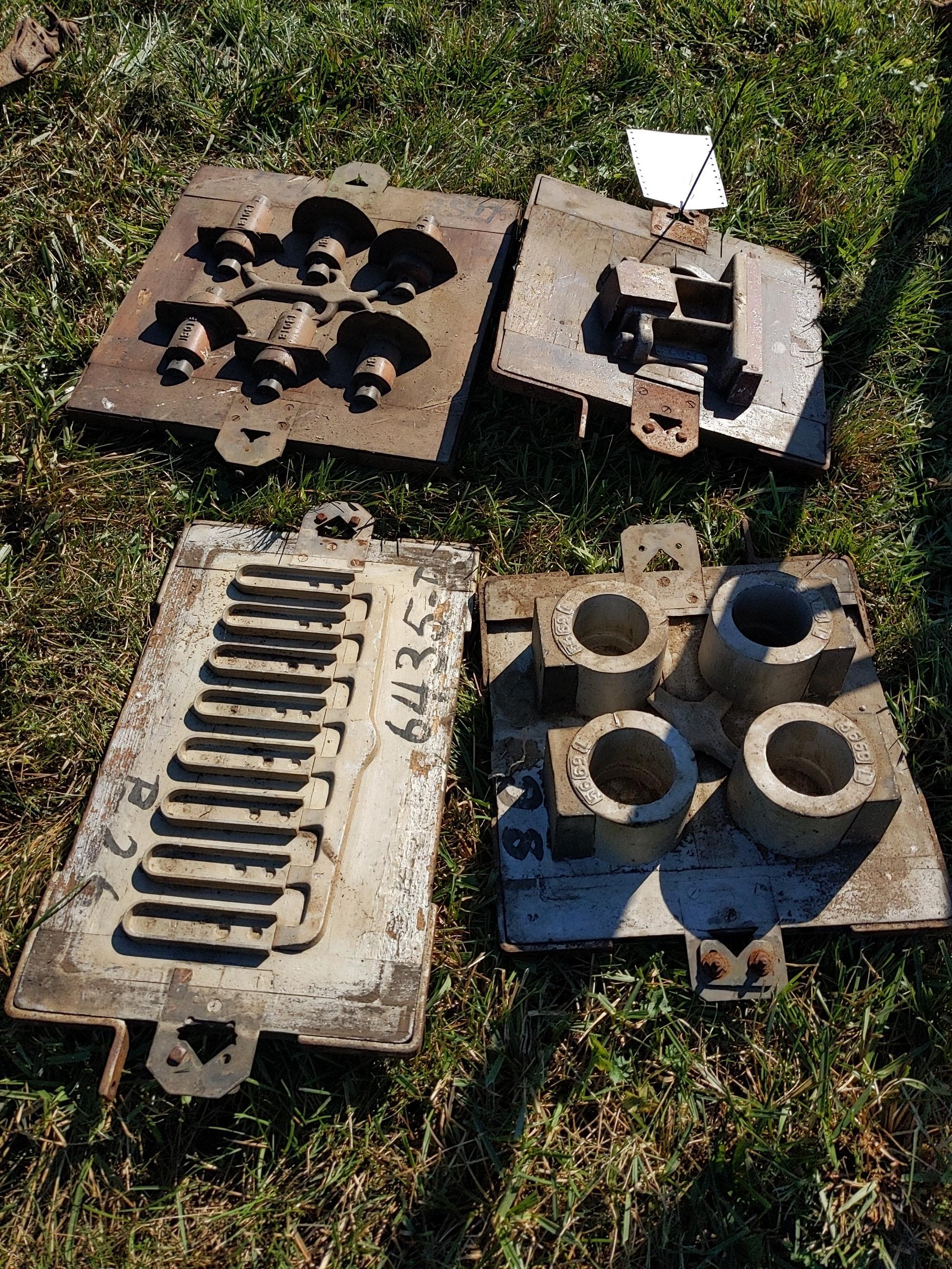 Lot of 4 Frick wooden foundry molds