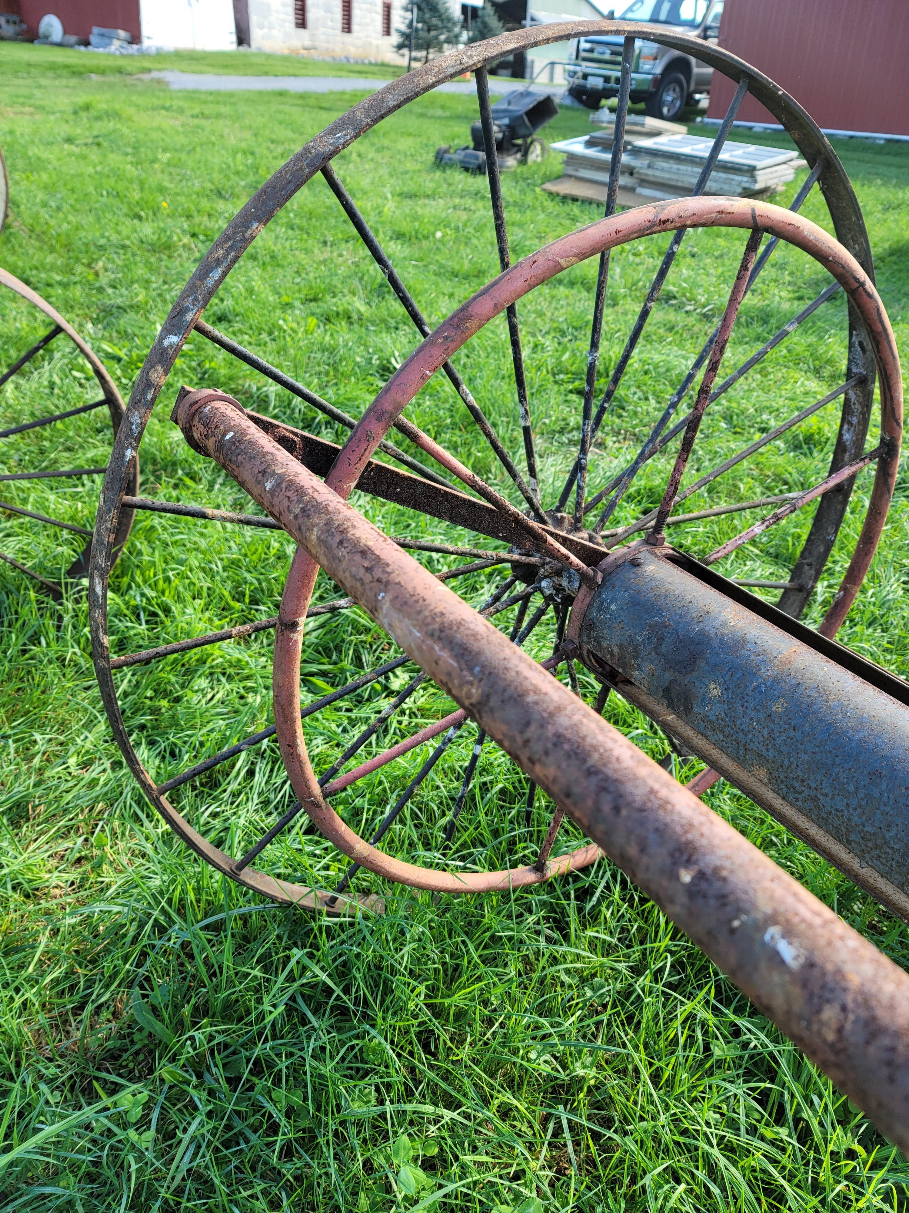 Fireman's hose reel cart