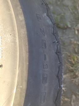 Case IH inclined baler tire and rim.
