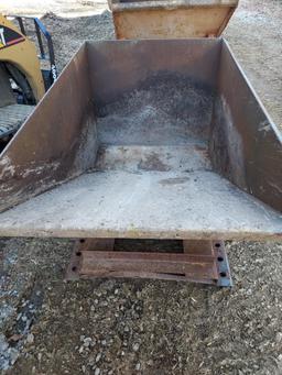 Steel dump scrap hopper