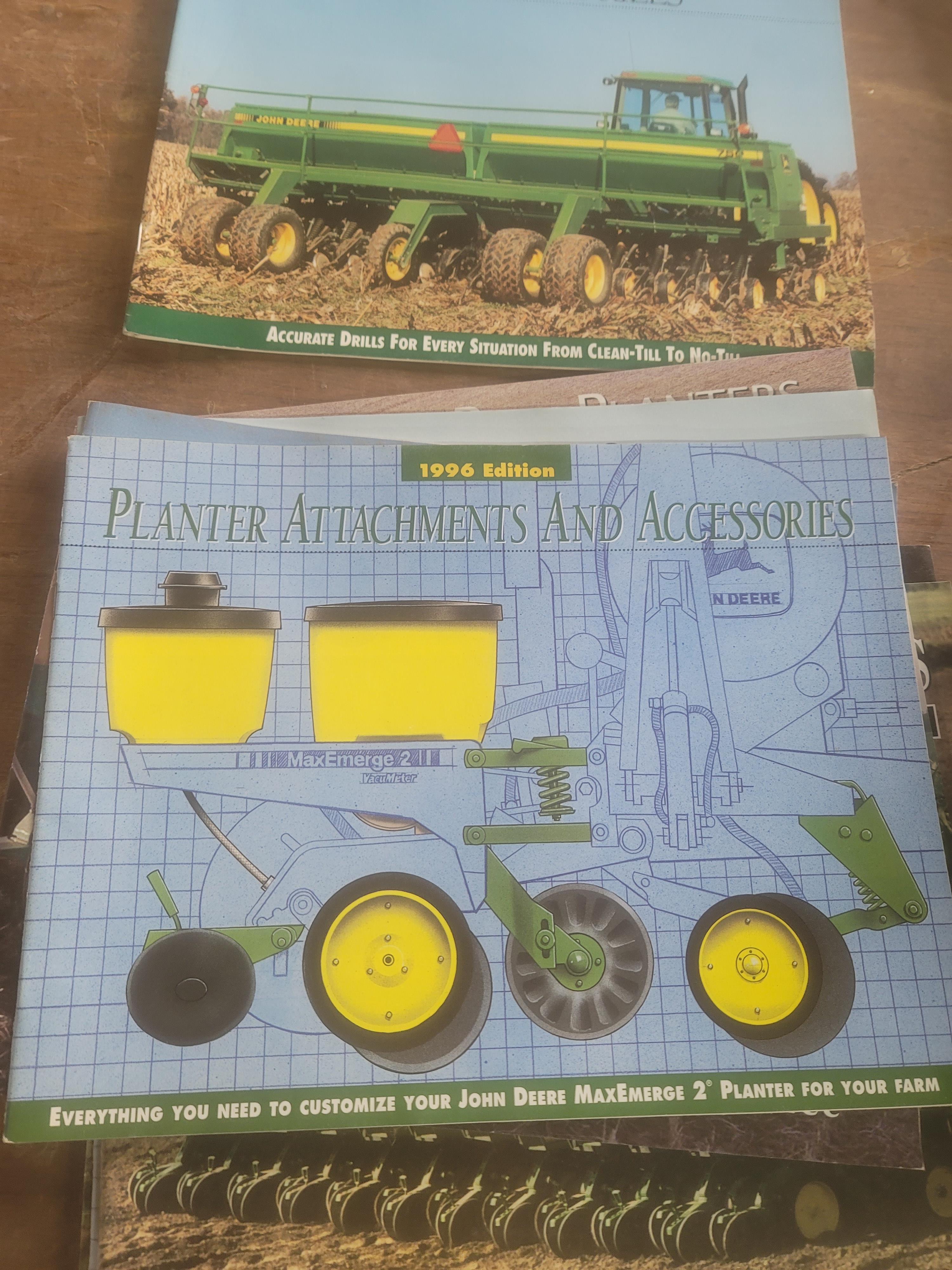 Jd sprayer and planter brochures.