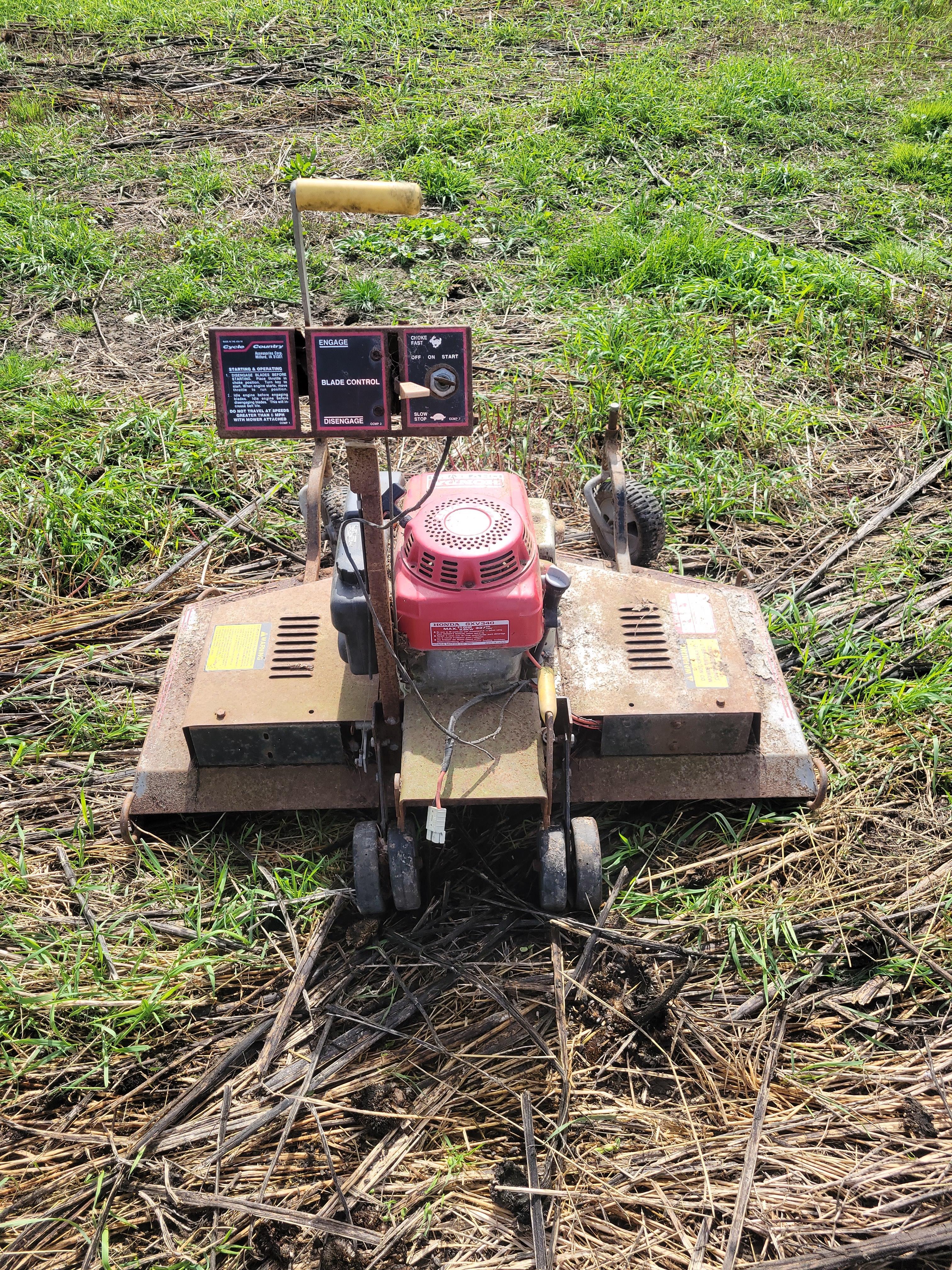 4ft Lawnmower to mount in front of atv