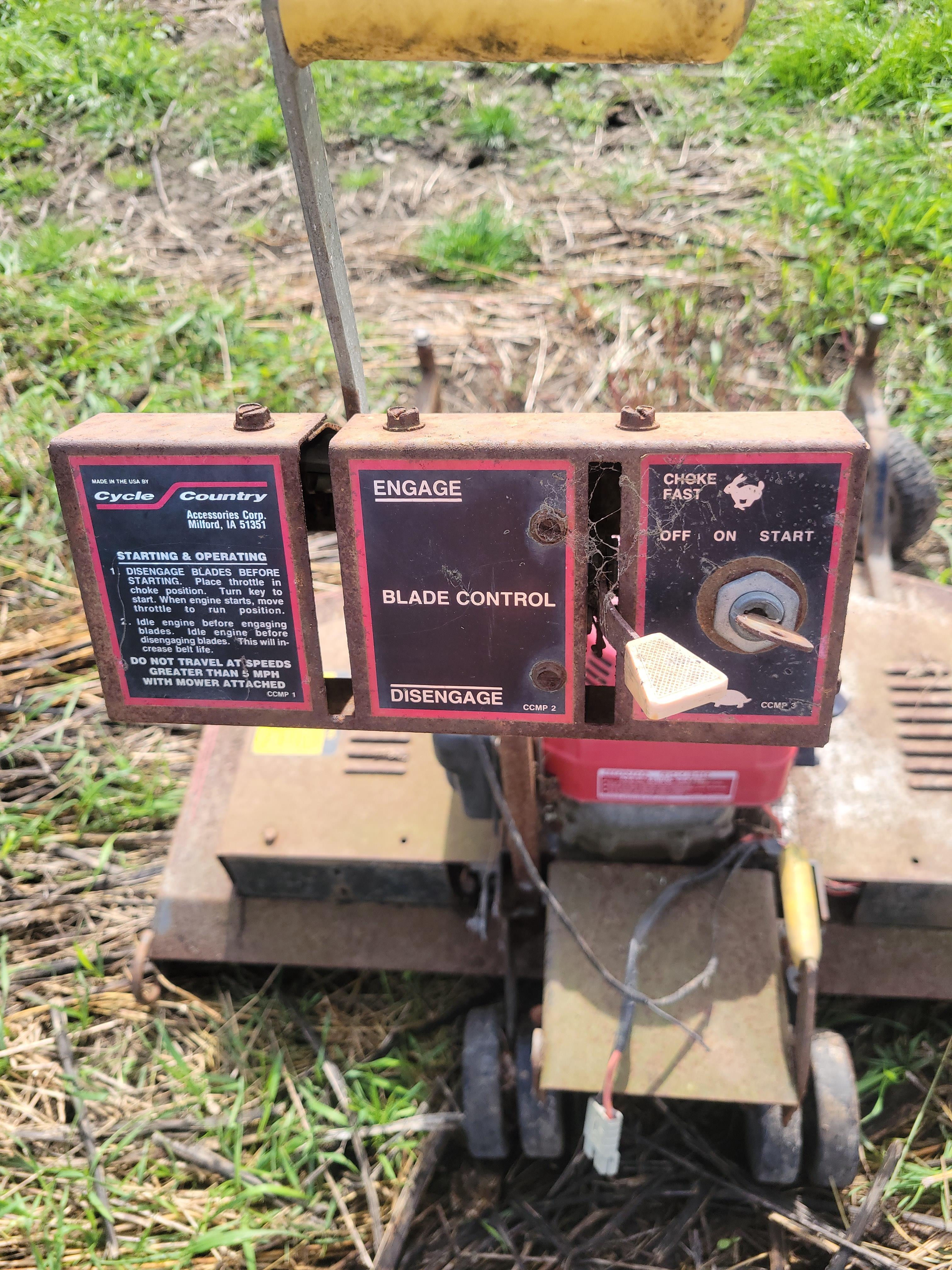 4ft Lawnmower to mount in front of atv