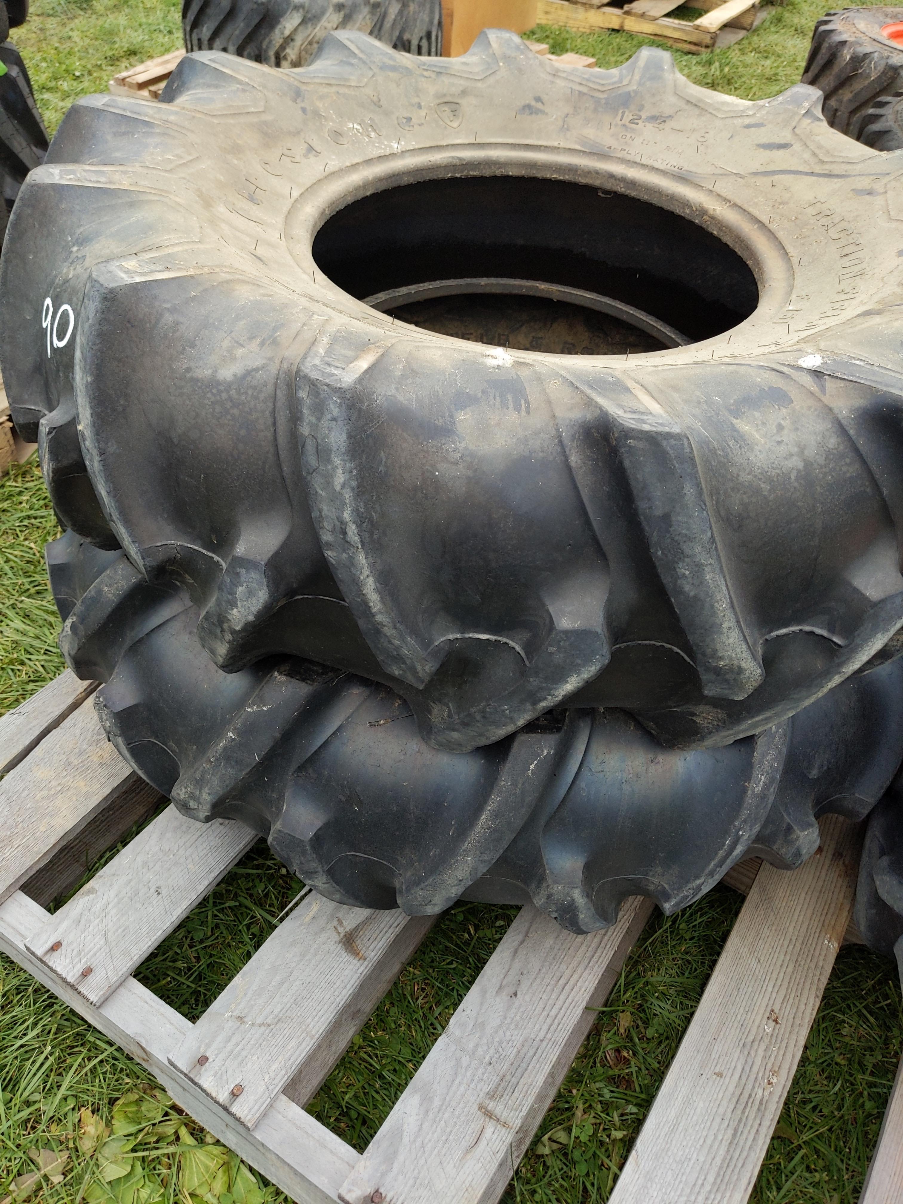 2 Kubota B series rear tires 12.4-16 Firestone