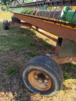 Header trailer, low profile tires
