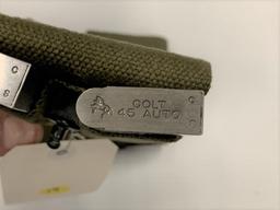 (2) Colt .45 Auto magazines (6 rounds each) with canvas case