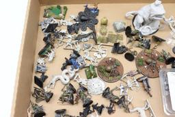 Assorted metal and plastic fantasy miniatures