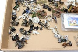 Assorted metal and plastic fantasy miniatures