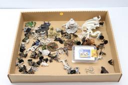 Assorted metal and plastic fantasy miniatures
