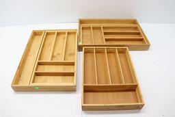 (2) wooden drawers and (1) organizer