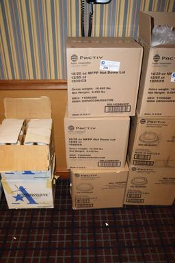 (3) Cases of Pactiv Hot Dome Lids (Aquarius)