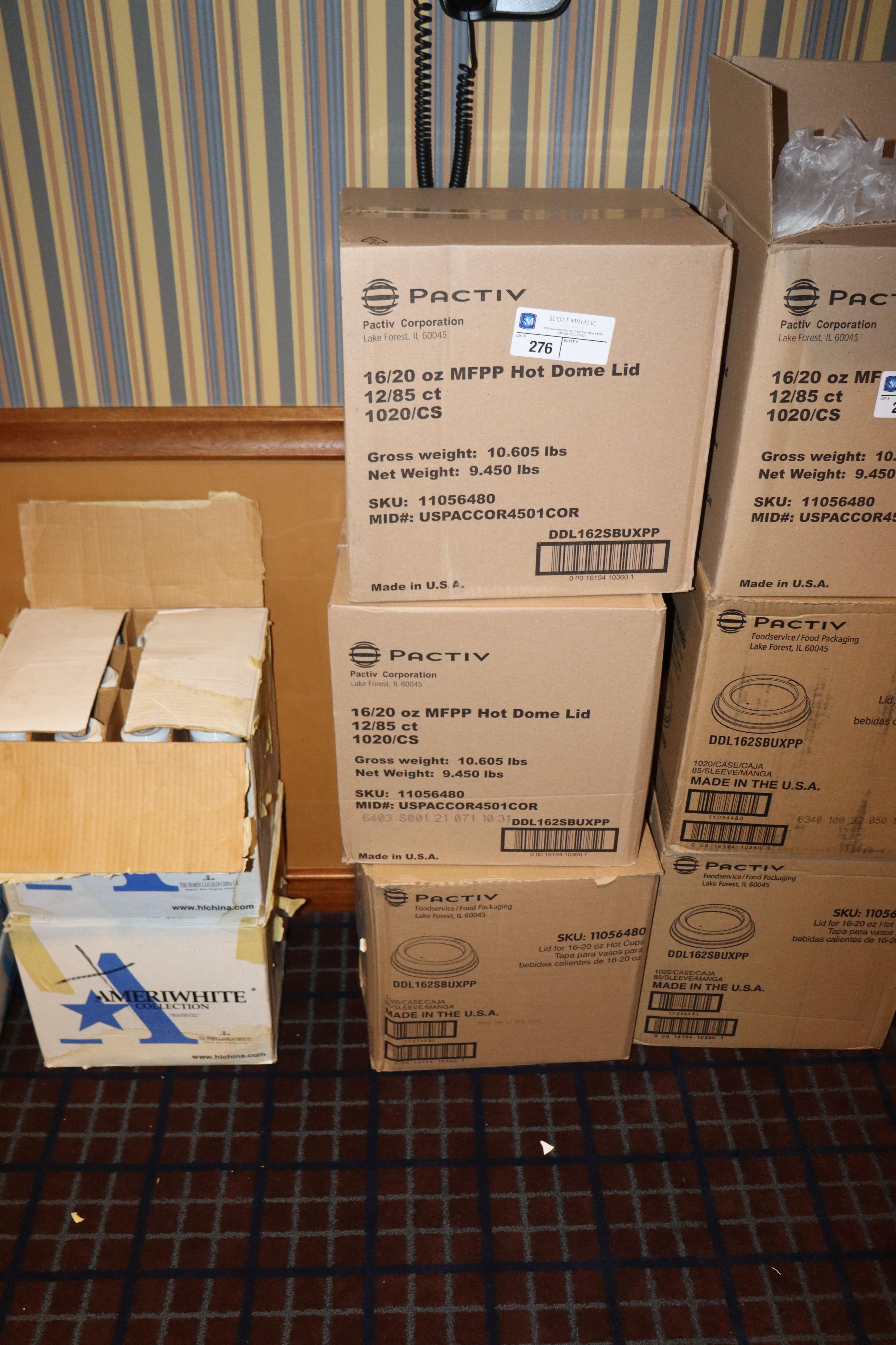 (3) Cases of Pactiv Hot Dome Lids (Aquarius)