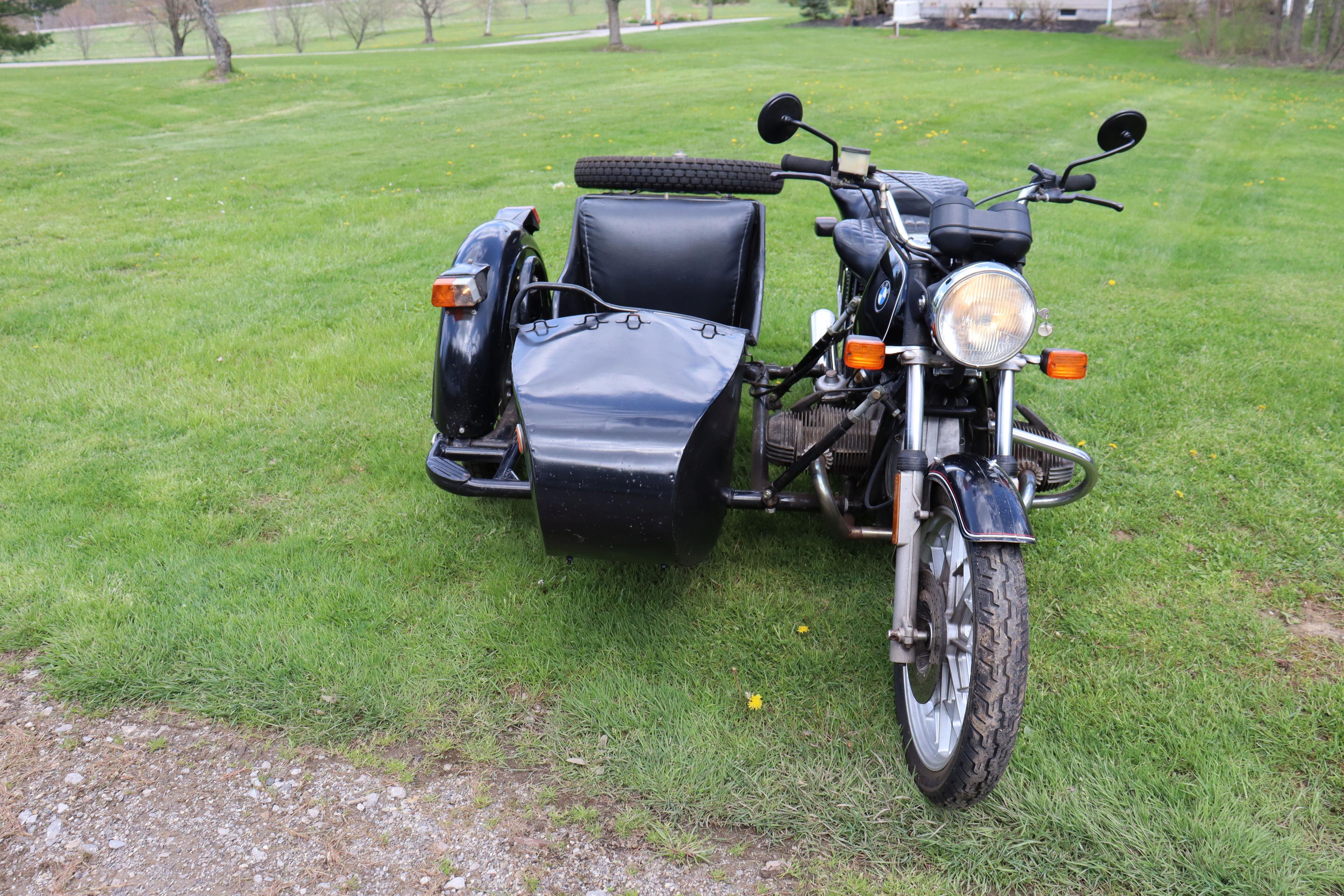 1981 BMW  R100 motorcycle with side car, 32,355 miles, VIN 6175201