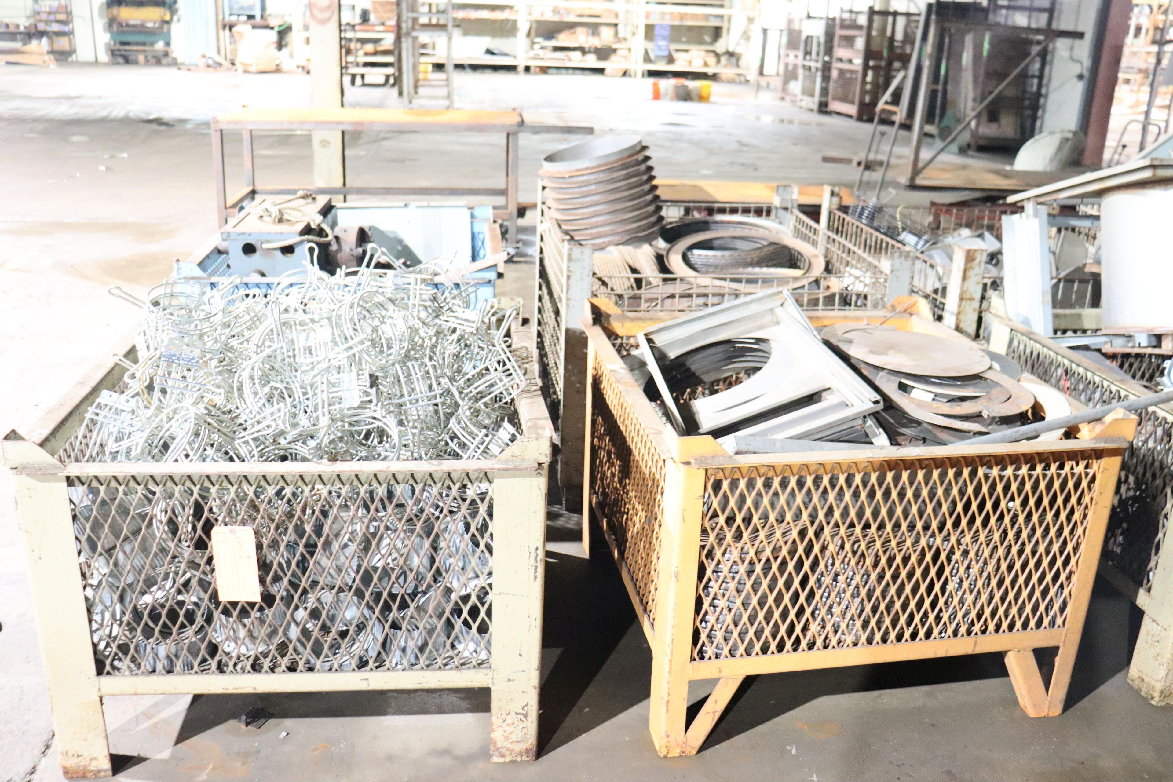 assortment of parts with clamps, weights