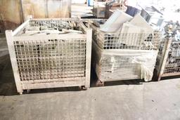 assortment of parts with clamps, weights