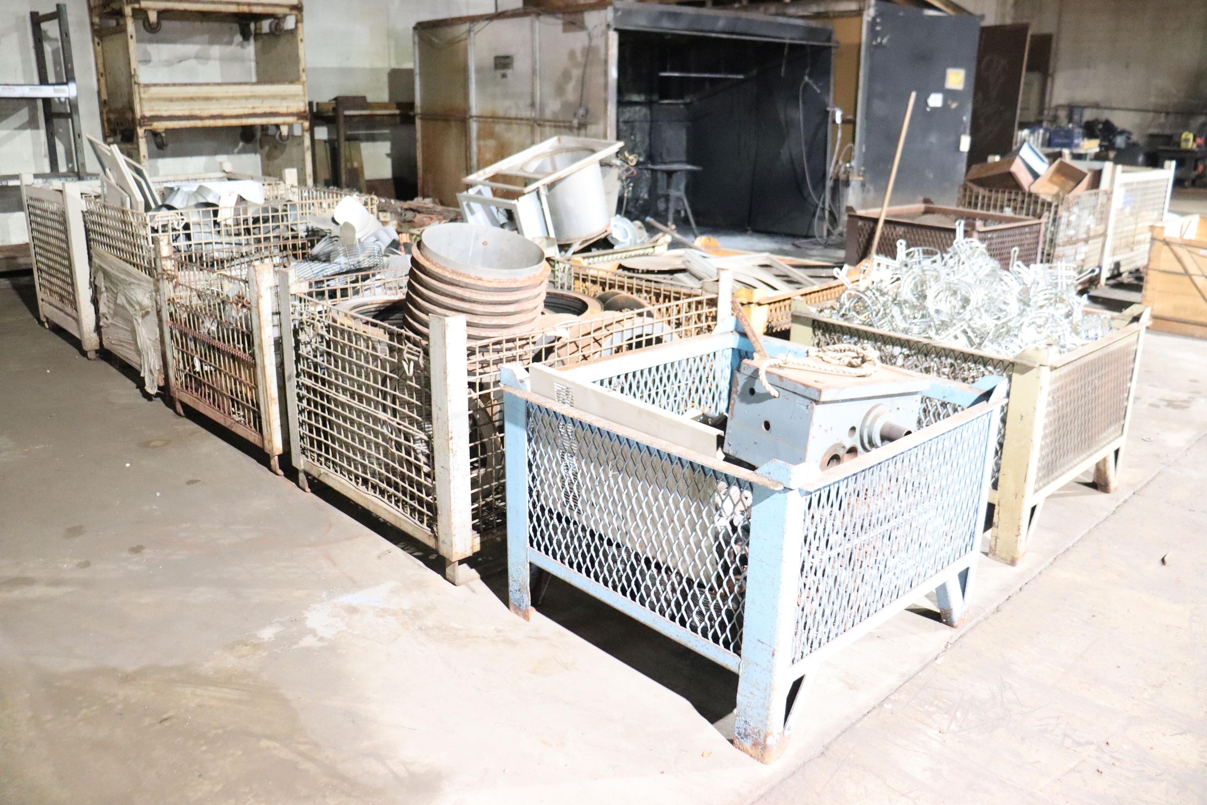 assortment of parts with clamps, weights