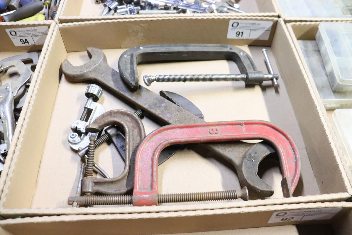 C-clamps and pipe cutters
