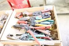 Assortment of wire cutters, magnets,, screwdrivers, & misc.