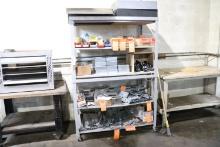 Metal shelving cart