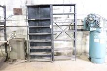 (2) metal shelving units