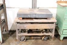 Granite surface plate w/ industrial cart