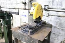 DeWalt chop saw 14" on table w/ casters