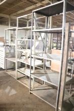 (3) metal shelves