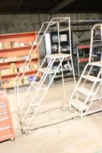 industrial ladder with casters