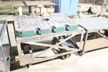 metal table with vise