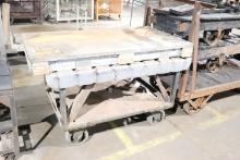metal table, 58" x 32"