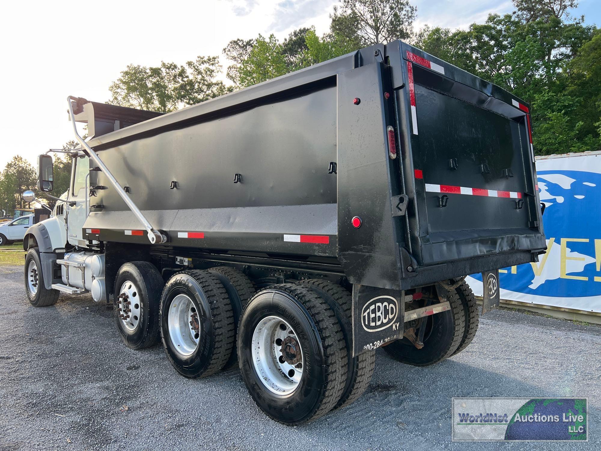 2018 MACK GU713 TRI-AXLE DUMP TRUCK, VIN # 1M2AX04C3JM038056