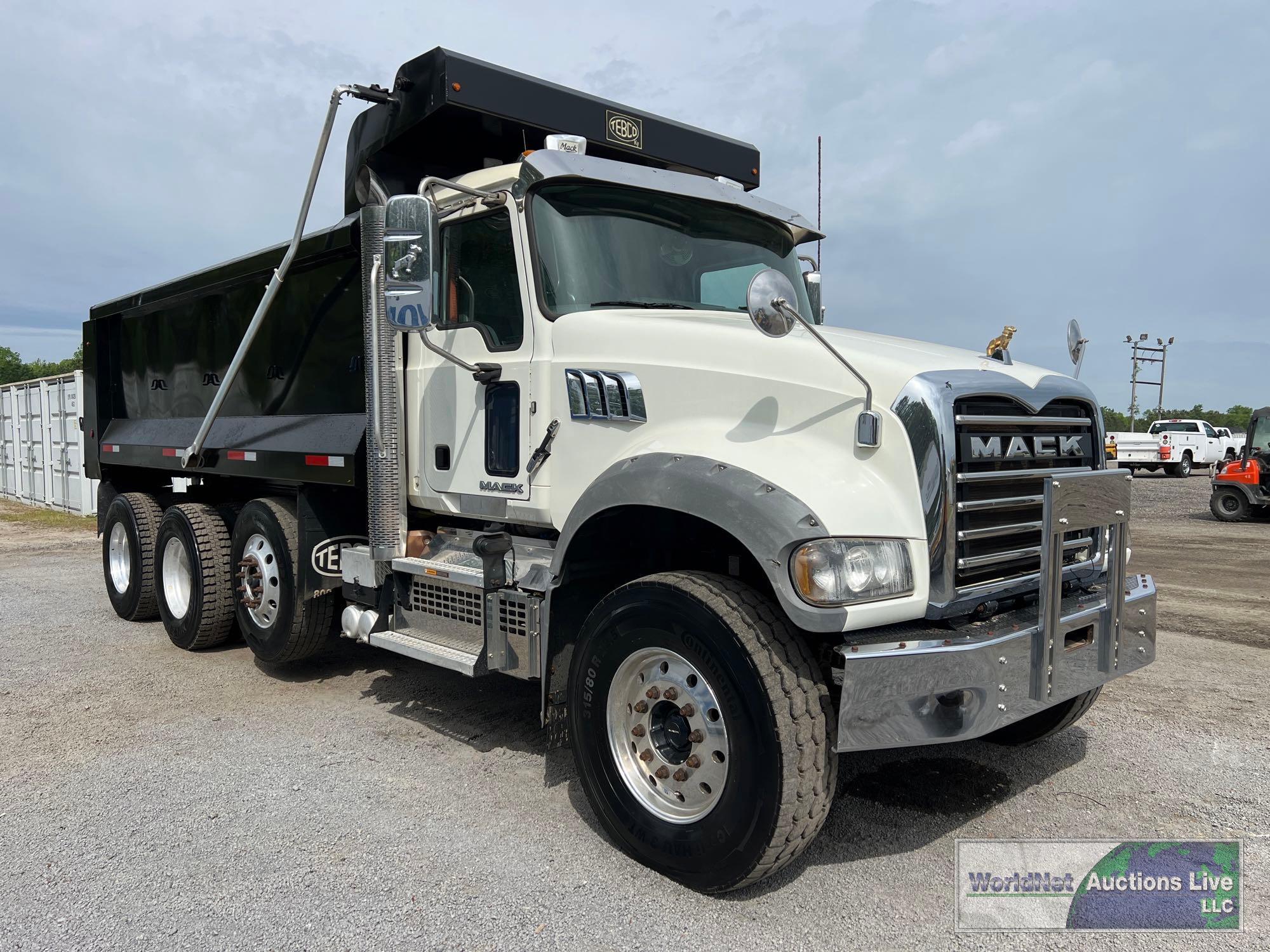 2018 MACK GU713 TRI-AXLE DUMP TRUCK, VIN # 1M2AX04C9JM038059