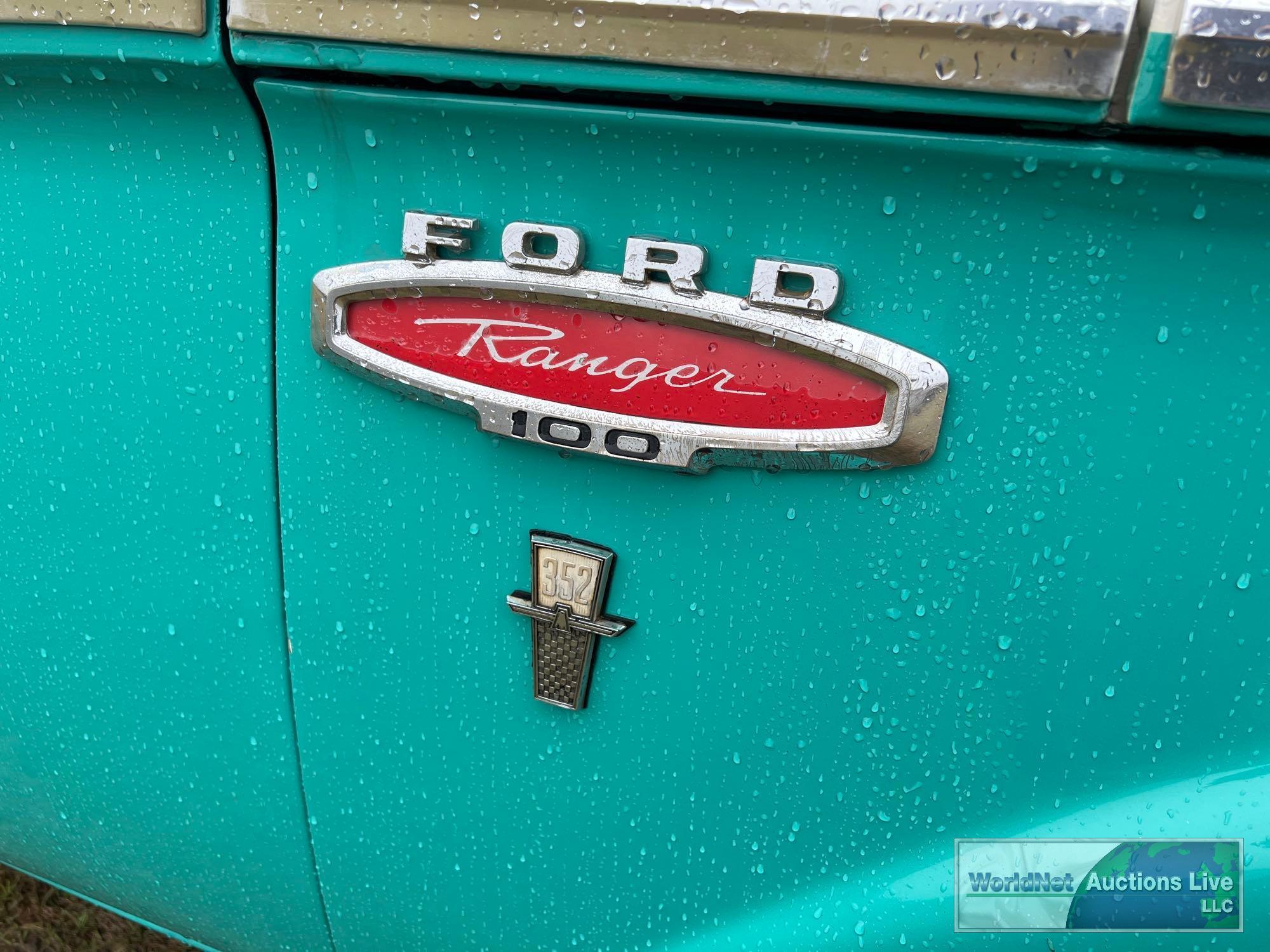 1965 FORD F100 RANGER VIN-F10DL645030